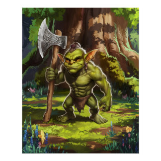 Poster Goblin guardian of the forest.