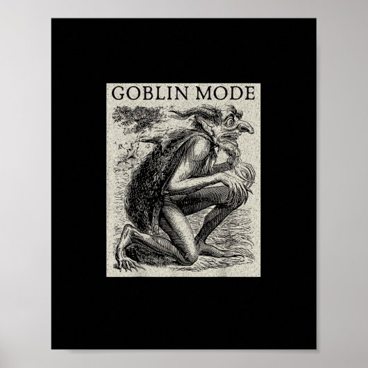 Poster Goblin Mode Goblincore Fairycore Medieval Grunge (Devant)
