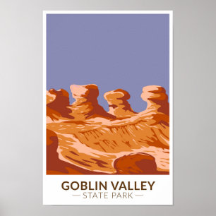 Poster Goblin Valley State Park Utah Vintage