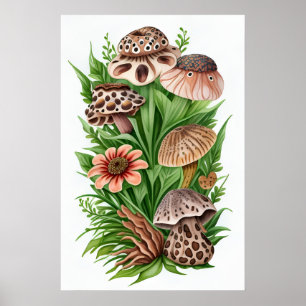Poster Goblincore, Champignons, Cottagecore, Fairycore, V
