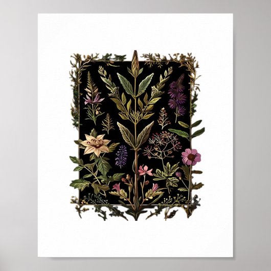 Poster Goblincore Victorian Witch Herbs Classic (Devant)