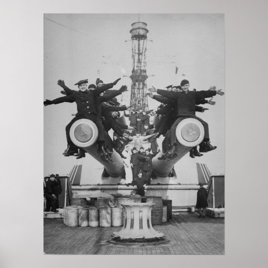 Poster "Gobs" et "Guns on the USS Texas (Devant)