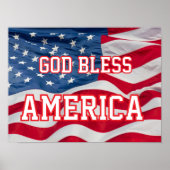 Poster God Bless America Pster w/flag (Devant)