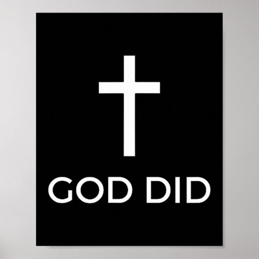 Poster God Did Christian Faith Testimony Blessing Miracle (Devant)