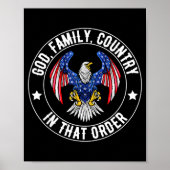 Poster God Family Country In That Order Christian Patriot (Devant)