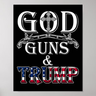 Poster God Guns Et Trump Shirt 2e Amendement T Shirt Tru