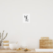 Poster God is Love Bible Verse Christian Scripture Print (Cuisine)