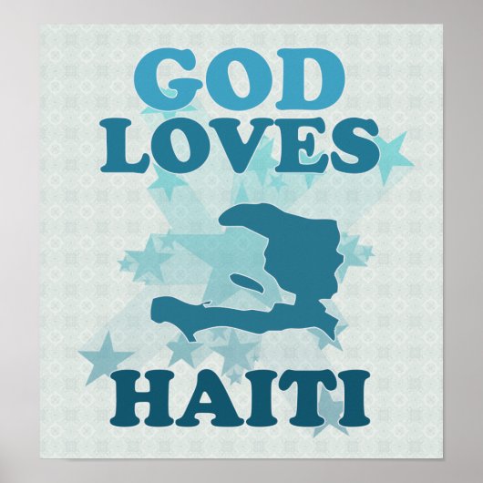 Poster God Loves Haiti (Devant)