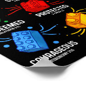 Poster God Says I Am Building Brick Master Builder Block  (Coin)