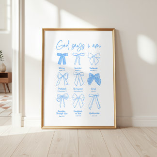 Poster God Says I am Christian Wall Art