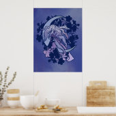 Poster Goddess de lune violette Wiccan Triple Moon Symbol (Cuisine)