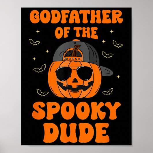 Poster Godfather Of The Soky Dude Halloween Pumpkin Bday (Devant)
