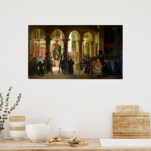 Poster Godfrey de Bouillon Déposer les Trophées (Cuisine)