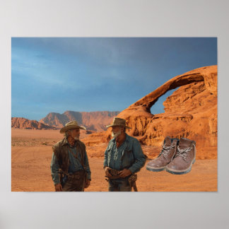 Poster Gods Boots found in desert.