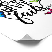 Poster God's Love Never Fails - Butterfly Art - Religious (Coin)