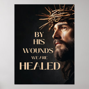 Poster Goede Vrijdag   "Door Zijn wonden zijn wij 