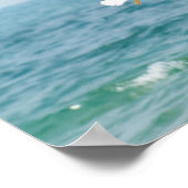 Poster Goéland volant au-dessus de la mer (Coin)