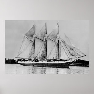 Poster goélette Oliver H. Perry des Grands Lacs