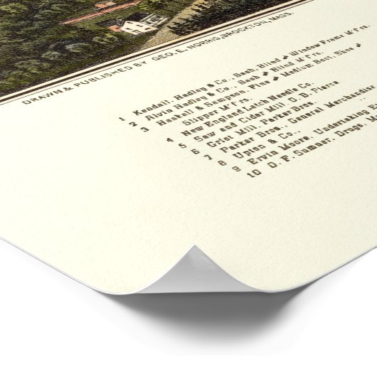 Poster Goffstown, NH Panoramic Map - 1887 (Coin)