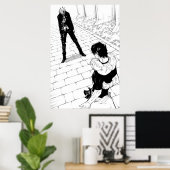 Poster Gojo affronte Toji Jujutsu Kaisen Panel Manga (Bureau à domicile)