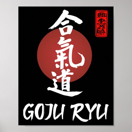 Poster Goju Ryu Karate Uniforme Goju Ryu Uniforme Calligr (Devant)
