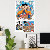 Poster Goku charge VS Vegeta (Bureau à domicile)