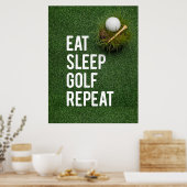 Poster Gol Funny Citations pour Golfer (Cuisine)