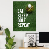 Poster Gol Funny Citations pour Golfer (Bureau à domicile)