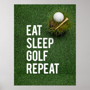 Poster Gol Funny Citations pour Golfer