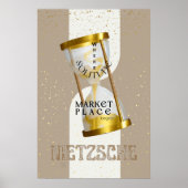 Poster Gold Art Nouveau Introvert Philosophie citation (Devant)