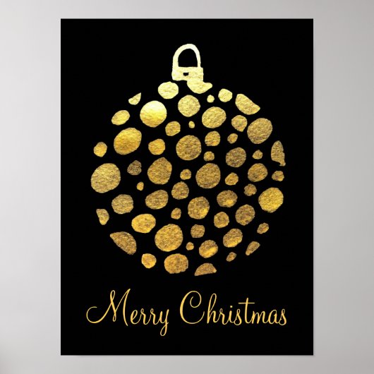 Poster Gold bauble (Devant)