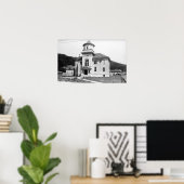 Poster Gold Beach, Oregon Vue sur le Palais de justice Ph (Bureau à domicile)