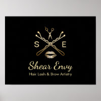 Gold Beauty Salon Logo Maquillage Artiste Coiffure