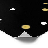 Poster Gold & Black Confetti 40e fête d'anniversaire Bien (Coin)