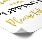 Poster Gold Black Confetti Merci pour Popping By Sign (Coin)