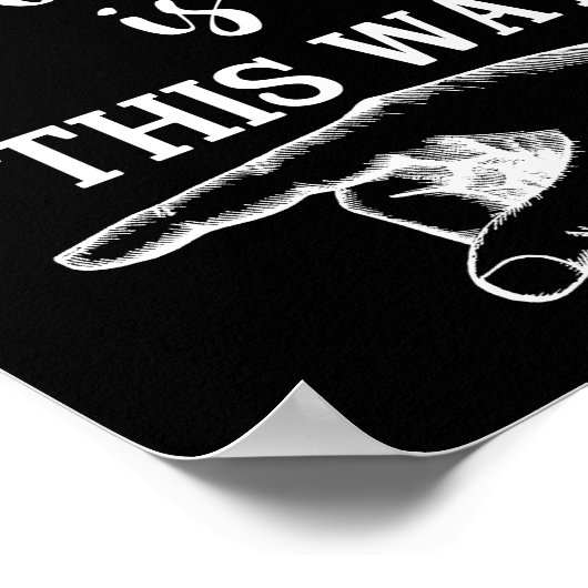 Poster GOLD & BlacK DE CETTE FAÇON DOIGT POINTER confetti (Coin)