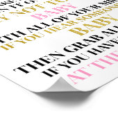 Poster Gold Black Pink Confetti Ne pas dire Baby Game Sig (Coin)