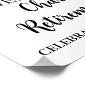 Poster Gold Black Retraite Party Custom 12x18 Photo (Coin)