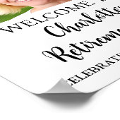 Poster Gold Black Retraite Party Custom 8.5x11 Photo (Coin)