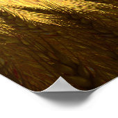 Poster Gold Blé Champ Sunset ciel Paintes à l'huile été (Coin)