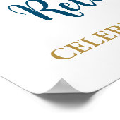 Poster Gold Blue Retraite Party Custom 20x30 Photo (Coin)