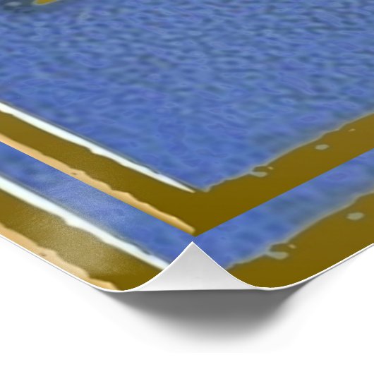 Poster Gold Blue Star de David Art Panel (Coin)