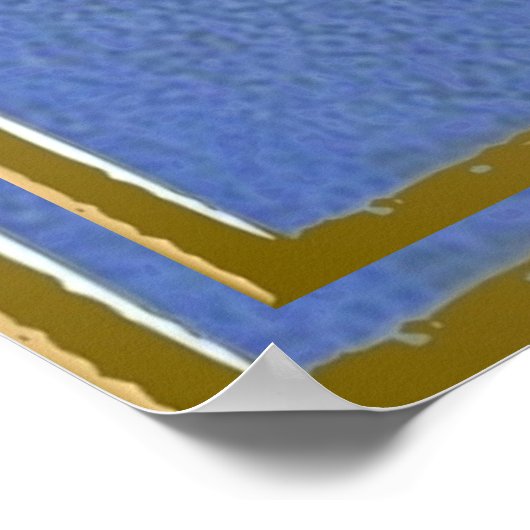 Poster Gold Blue Star de David Art Panel (Coin)