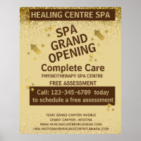 Gold Brown Glittery Physio Centre Grand Opening