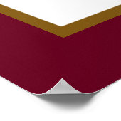 Poster Gold Burgundy Winter Holiday Mariage Bienvenue (Coin)