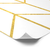 Poster Gold Chevron White Arrière - plan Modern Chic (Coin)