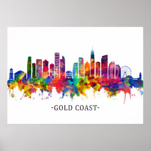 Poster Gold Coast Australia Skyline