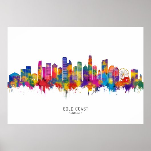 Poster Gold Coast Australia Skyline (Devant)
