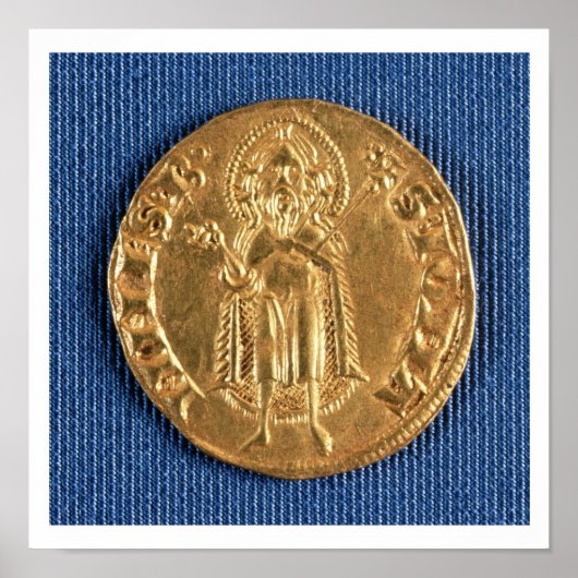 Poster Gold coin, St. John the Baptist, 16e century (Devant)