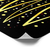 Poster Gold Color Christmas Tree Design  (Coin)